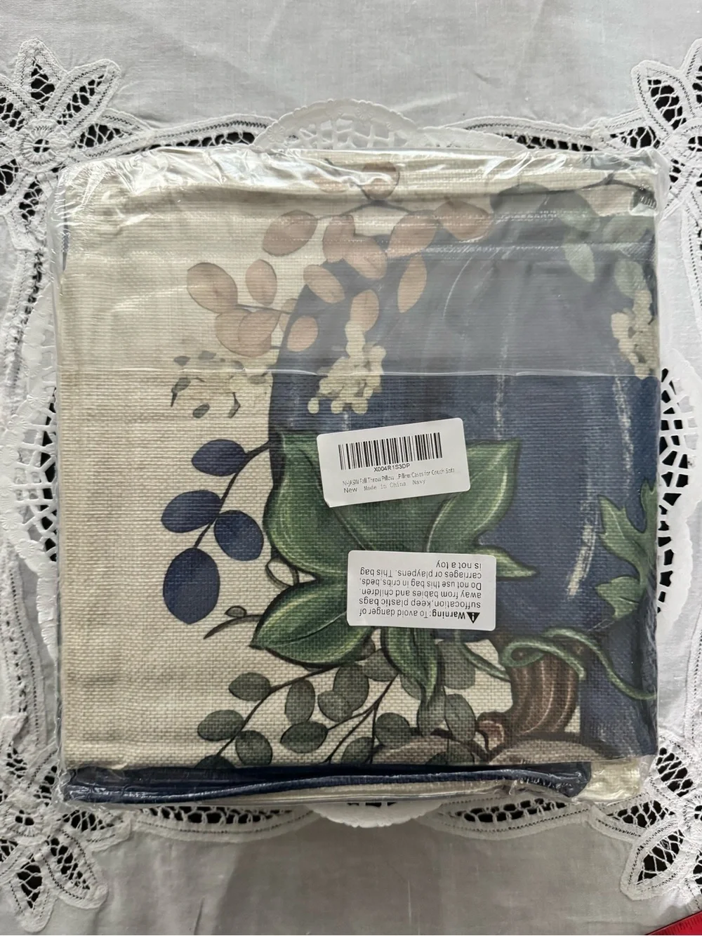 Set of 4 Fall Pumpkin Decorative Throw Pillow Covers only -  18” x 18”